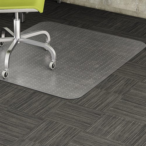 Lorell LLR82821 Carpet Chair Mats, 2.48" Height X 19.09" Width X 73.62" Length, Clear