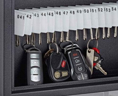 Adiroffice Key Holder Wall Mount - 60 Keys Lock Box with Code, Key Cabinet Wall Mount, Valet Parking Key Box, Car Dealer Key Cabinet - Space Saving Locking Key Box Wall Mount with Digital Lock