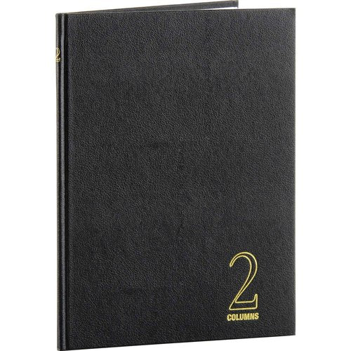 Wilson Jones Hardbound Accounting Journal, 9.25 x 7 Inches, 2 Columns, 80 Pages, 30 Lines per Page, Black (W74102A)