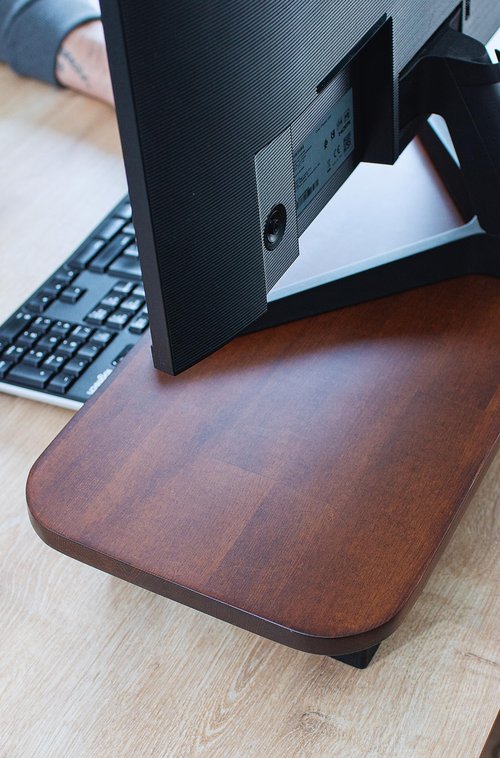 Wooden Monitor Stand Riser for Computer & Laptop - Single Desk Monitor Stand - Ergonomic Computer Stand for Monitor - Computer Accessories - 29.5 Inches