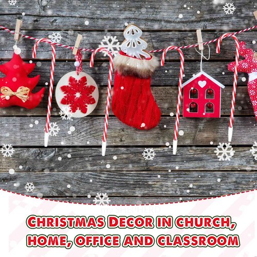 Qilery 100 Sets Christmas Candy Cane Pens Favors Christian Pens with Legend of Candy Cane Cards Xmas Jesus Ballpoint Pens with Black Ink Church Sunday School Supplies Party Gifts