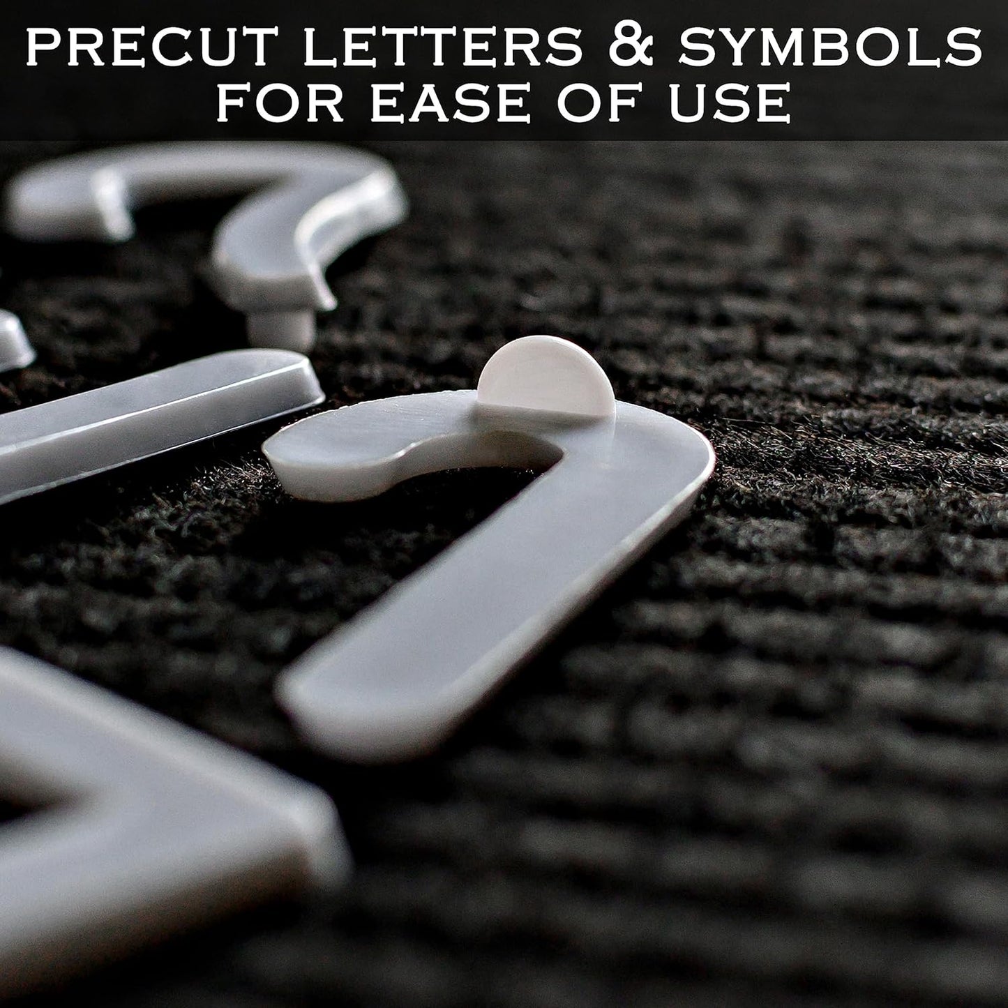 Skiennix Letter Board Plastic Letters Set - 2 Inch White Letters for Felt Boards | Perfect for Custom Messages