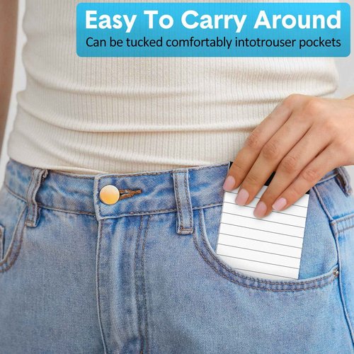 PerKoop 100 Pack Small Note Pads Refills 3 x 5 Inch Notepads Mini Lined Memo Pads with 30 Sheets in Each Notepads for Office College School Supplies