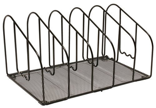 Deco Brothers File Sorter Organizer for Desk, 5 Sections, Black