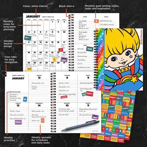 2026 Rainbow Brite Medium Weekly Monthly Planner