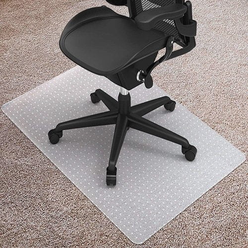 Kuyal Desk Chair Mat - 36'' x 48'' Transparent Rectangle for Carpet | Easy Glide Floor Protection
