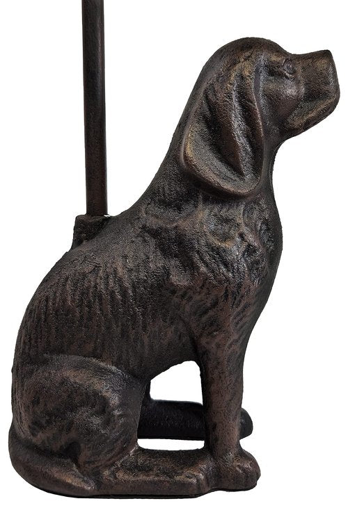 LuLu Decor, Cast Iron Decorative Dog Door Stopper with Rod, 5 lbs