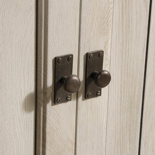 Sauder Costa Library Base and Hutch Ste, Chalked Chestnut Finish