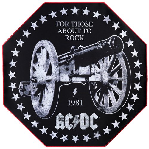 AC/DC - Non-Slip Gamer Floor Mat for Gaming Chairs and Office Chairs - 39 inch x 39 inch