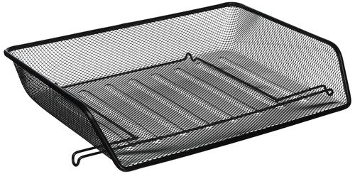 Lorell Letter Tray, Side Load, 14-1/4 x 10-3/4 x 3 Inches, Steel Mesh/Black