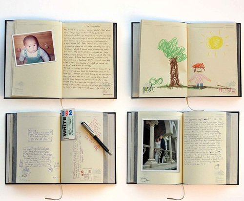 Suck UK Our Life Story Journal 100 Year Diary Journal Notebook Create Your Own Baby Book Diary & Christening Gifts For Boys & Girls Personalized Scrapbook & Engagement Gifts Blank Memory Book