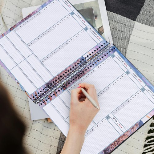 CAGIE Planner 2025-2026 Monthly (July 25-June 26), 12 Month Academic Planner 8.5"x11", Large Academic Calendar with Hourly Timeslot, Monthly Tab, Spiral Binding, Bookmark, Purple