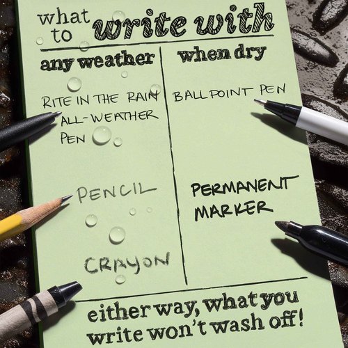 Rite in the Rain Weatherproof Hard Cover Notebook, 8.75" x 11.25", Green Cover, Universal Pattern (No. 970F-MX)