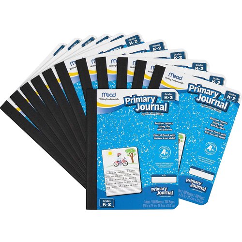 Mead 09554CT Primary Journal, Composition, 100 Sht, 7.5-Inch x9.8-Inch, 12/CT, AST