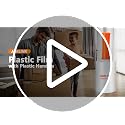 JARLINK 5" x 1000ft Plastic Stretch Wrap Roll with Handles - 4 Pack