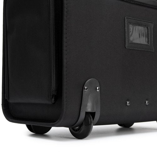 Alpine Swiss Rolling Briefcase Work Overnight Travel Bag Dual Locks Carry on Business Attache Case Black