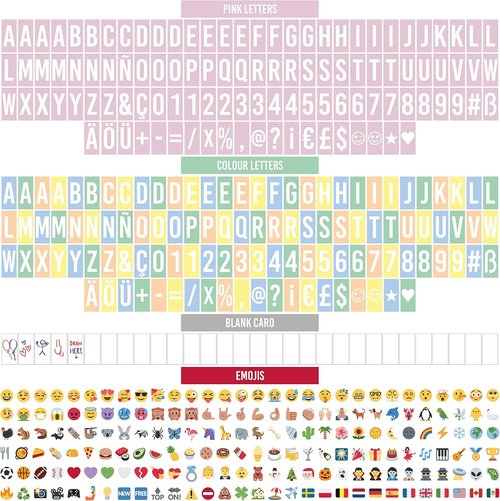 Bonnyco Pink Cinema Light Box - 400 Letters & Emojis | LED Home Decor for Girls & Women