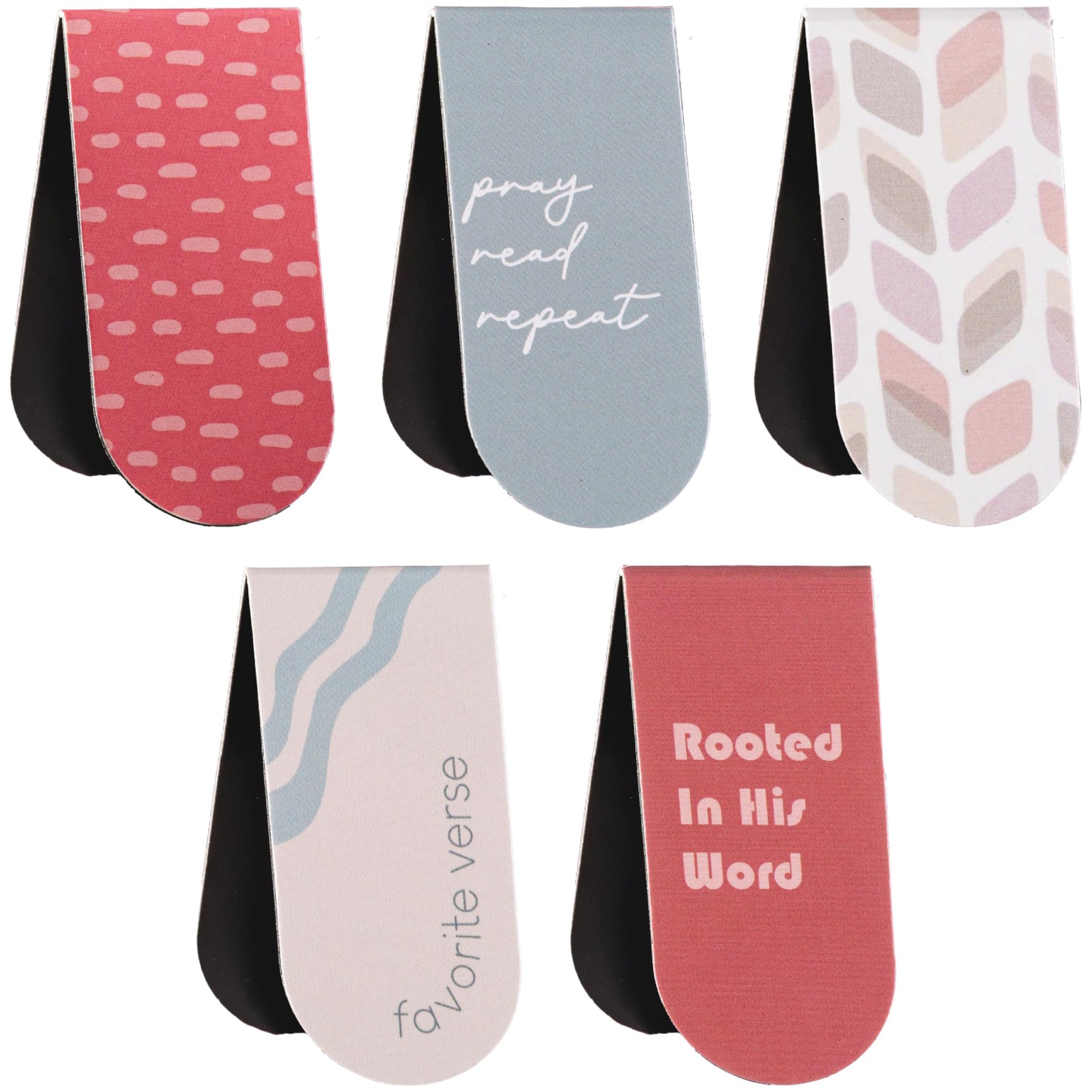 DiverseBee Magnetic Bible Bookmarks - 5 Pack Magnetic Book Marks for Reading Women, Men and Kids, Page Markers, Bible Study Supplies and Christian Gifts, Bible Accessories (Pray)