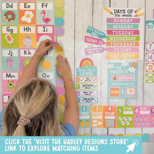 50ft Bulletin Board Borders Trim - Classroom Borders for Bulletin Board Decorations, Teacher Supplies for Classroom Decor Preschool, Kindergarten & Elementary, Pastel Scalloped Boarders