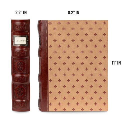 Bellagio-Italia 3-Ring 1" D Ring Binder, Tuscanny Faux Leather - for Documents, File Storage, and Trading Cards, Stores up to 250 Pages,Crimson