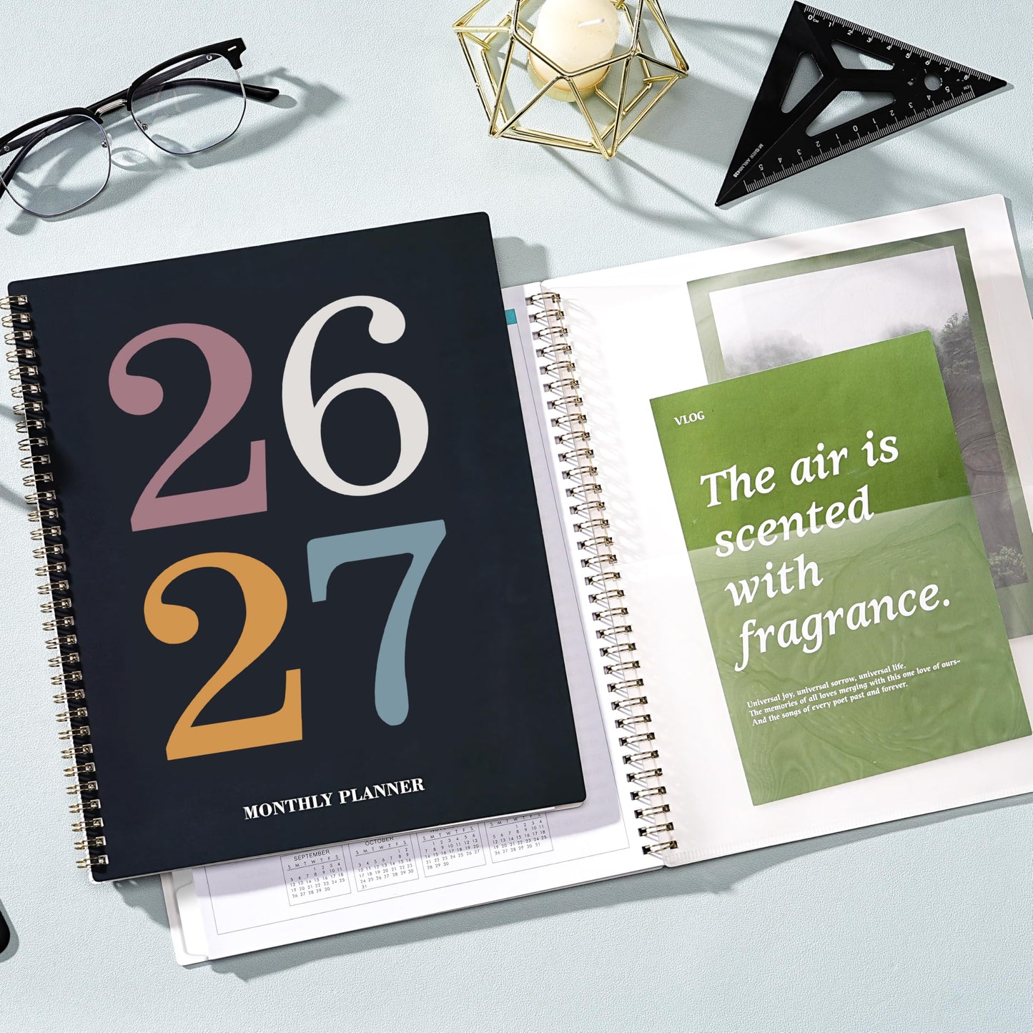 2026-2027 Monthly Planner - 2026-2027 Planner from July 2026 - Deccember 2027, Monthly Planners 8.5''x11'', 18 Months with Tabs, Large Daily Blocks, Double Inner Pocket
