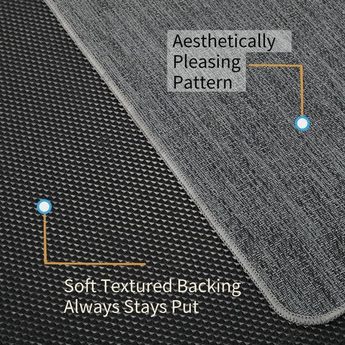 RccugmatS Chair Mat for Hardwood Floor, 36" x 48" Heavy Duty Office Chair Mat for Rolling Chairs, Anti Slip, Computer Chair Desk Mat, Floor Protector for Home Office, Black&Grey