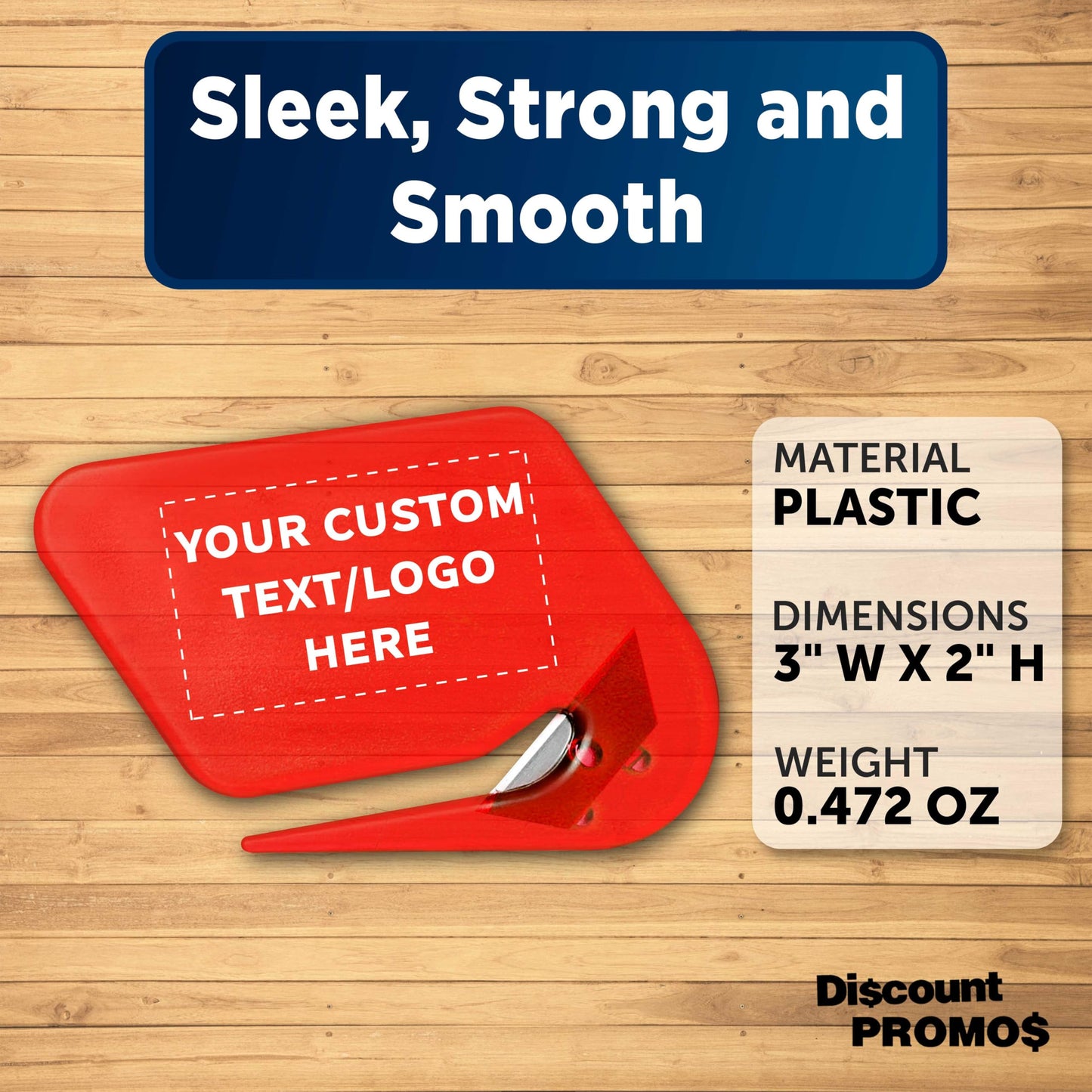 Custom Translucent Plastic Letter Openers Set of 10/50/100, Personalized Bulk Pack - Perfect for Home or Office - TRed