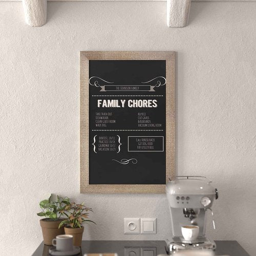 HBCY Creations 24" X 36" Weathered Lightwash Solid Wood Frame Wall Chalkboard, Magnetic Surface, Home Décor, Restaurant & Café Menus, Blackboard, Includes Chalk, Eraser & Hanging Hardware