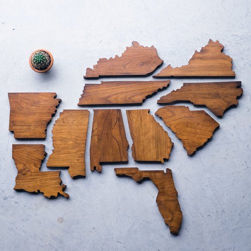 The Wooden States Of America - Magnetic Key Holder (Tennessee)