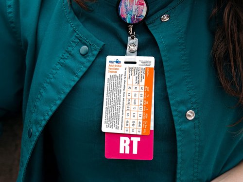 Scrub Pocket Respiratory Therapist Mini Vertical Badge Card Set