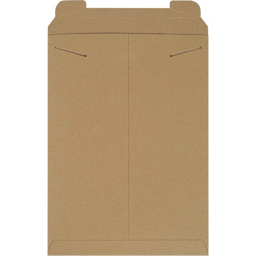 Box USAFlat Mailer13"L x 18"W 100-Pack Kraft,Stayflat Mailer Envelope Durable Lightweight Rigid Mailers for Documents, Photos, Artwork, Shipping & Document Storage 13x18 18x13