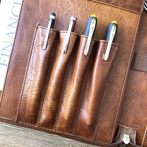 Gvalant Genuine Leather Portfolio, Zippered Padfolio for Men, Leather Binder for Letter Size Notepad, Portfolio for Women, Business Organizer A4 Document Bag
