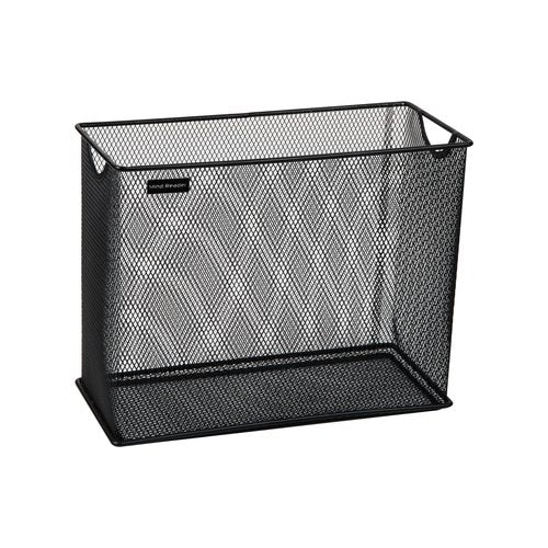 Mind Reader Vertical File Storage, Desktop Organizer, Hanging Files, Office, Metal Mesh, 12.25"L x 5.5"W x 10"H, Black