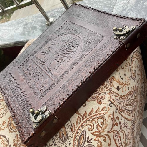 handborncraft Personalized Binder Leather Binder, Custom Binder, Leather 3-Ring Binder, Leather Portfolio Men, 8.5 X 11 Inches Size Document Holder