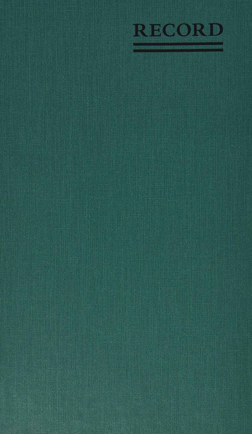 National Emerald Series Record Book, Canvas Hard Cover, Perfect Binding, 12.125" x 7.5", 500 Numbered Pages, Green (56151)