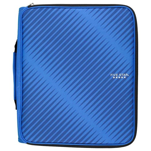 Five Star 2 Inch Zipper Binder, 3 Ring Binder, 6-Pocket Expanding File, Durable, Color Selected for You, 1 Count (29592)