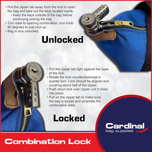 Locking Heavy Duty Security Courier Bag - 18 x 18 x 8 Inch | Durable and Reliable Protection