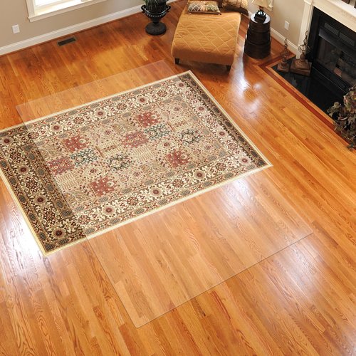 WHWM Large Clear Floor Mat 118.1" x 55.1" - Pet Flooring Protector, Clear Plastic Rug Protector, Vinyl Floor Mat - Ideal for Hardwood Floors, Home & Office Use - Waterproof and Easy to Clean