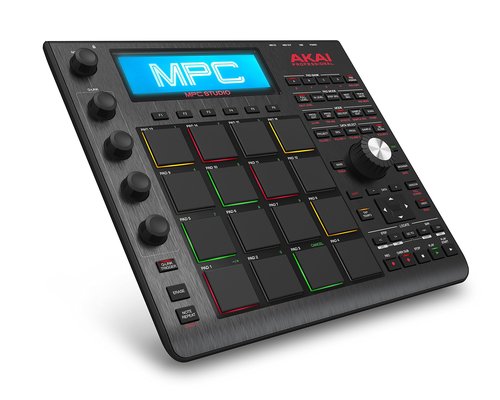 Akai Professional MPC Studio Black | Ultra-Portable MPC With MPC Software (Download), USB Power, LCD Screen, Touch Sensitive Encoders, Brushed Aluminium Body & Data Dial