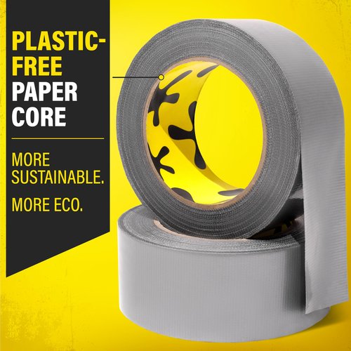 12-Pack Duct Tape - Heavy Duty, Waterproof - 90 Ft x 2 in - Silver, Flexible, No Residue, Easy Tear, All-Weather, Duct Tape Bulk Value for Outdoor Use, DIY, School, Office, B2B, Repairs, Crafts