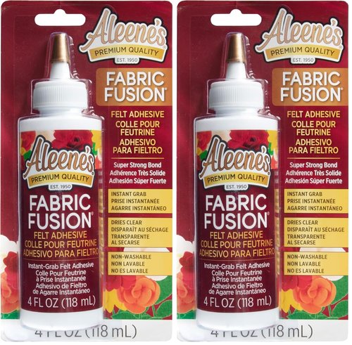 Aleene's Fabric Glue - Strong Felt Adhesive for Crafting | White | Pack of 2