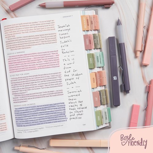 BLIEVE Aesthetic Highlighters & Gel Pens - Soft Tip, No Bleed, Fast Drying | Perfect for Bible Journaling & Planner Notes (Morandi)