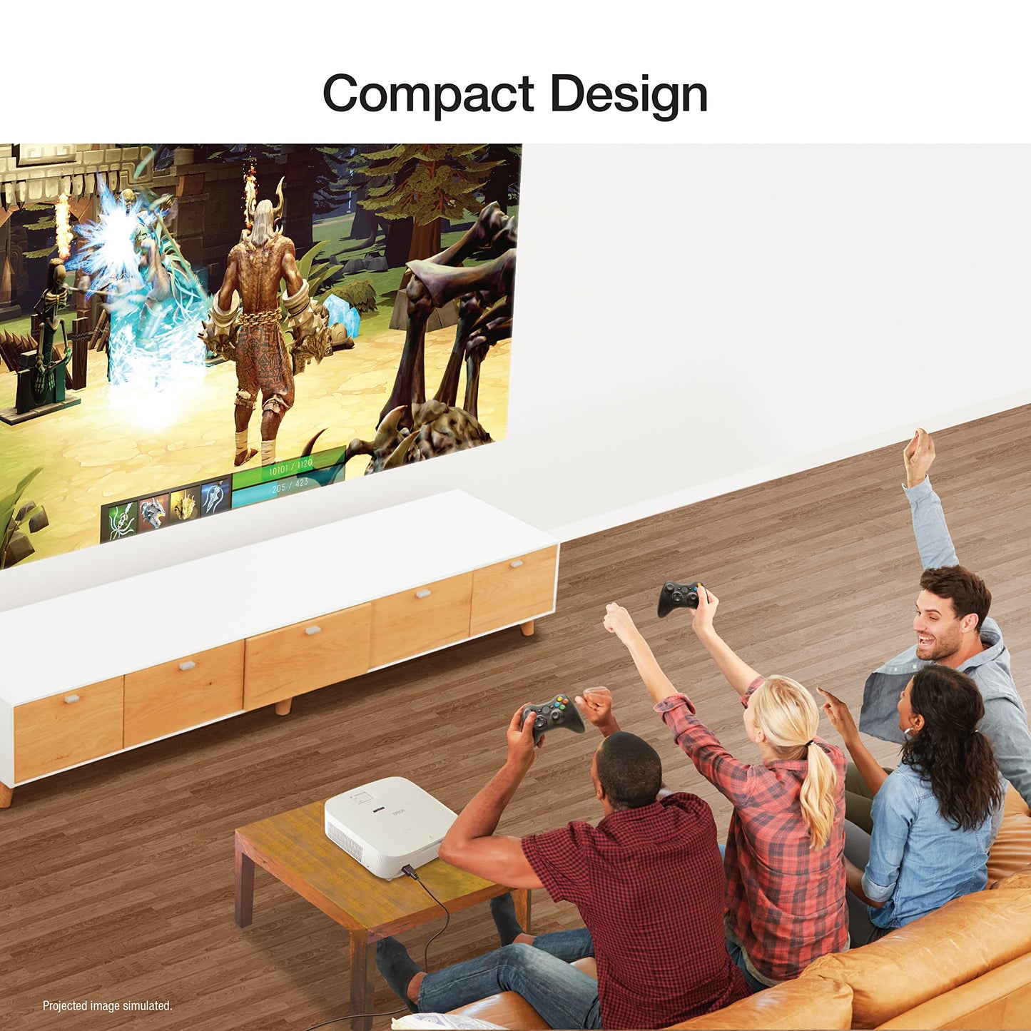 Epson Home Cinema 2350 4K PRO-UHD Smart Gaming Projector with Android TV, 3-Chip 3LCD, HDR10, HLG, 2,800 Lumens, Low Latency, 10 W Speaker, Bluetooth, Streaming Capability