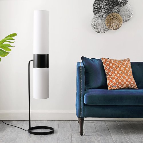 SAFAVIEH Lighting Collection Fierro Modern Black 55-inch Floor Lamp (LED Bulbs Included)
