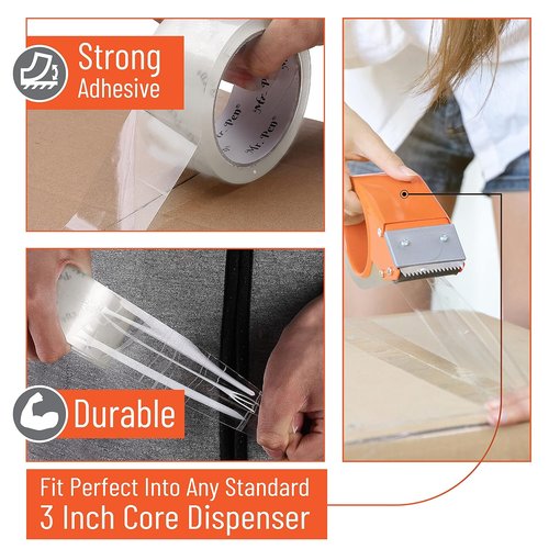 Mr. Pen Packing Tape - Heavy Duty Clear Tape, 2 Inch Wide, 60 Yards, 4 Pack for Shipping & Moving