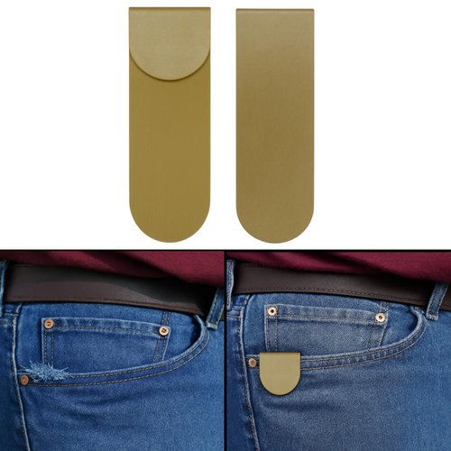 Protector for Clothing Pockets | Prevent Fraying, Tearing, and Ripping | Pocket Knifes, Phone Cases, Tools, and Clips (Brown)