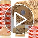 NAPALOOK Honeycomb Packing Paper Wrap 15''x328' Eco-Friendly Cushioning for Moving & Shipping, Includes 48 Fragile Stickers
