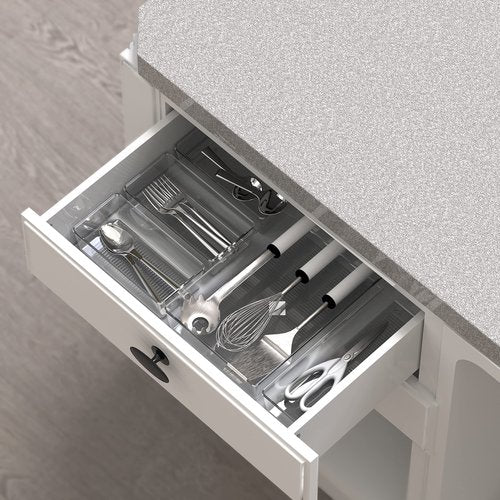 Simple Houseware 30 PCS Clear Plastic Drawer Organizers Set, 5-Size for Makeup, Bathroom, Bedroom and Office