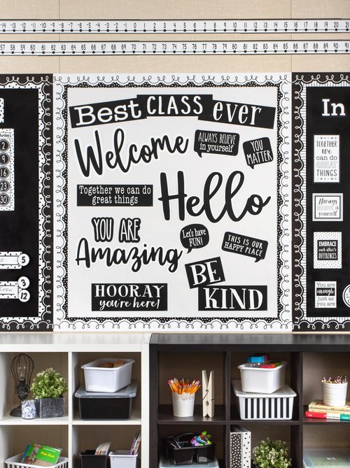 Teacher Created Resources Black Portable Plastic Storage Caddy for Classrooms, Kids Room, and Office Organization, 3 Compartment, 9.25" D x 9" W x 5.25" H, 6-Pack