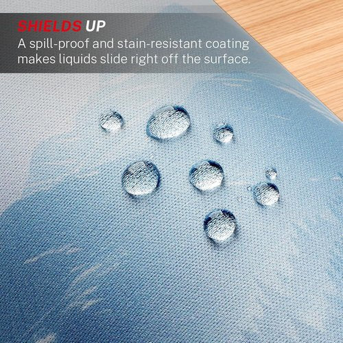 MROCO Mouse Pad - Premium Waterproof Surface with Anti-Fray Edges | 30% Larger, Non-Slip Rubber Base, 8.5 x 11 in, Cloud Forest